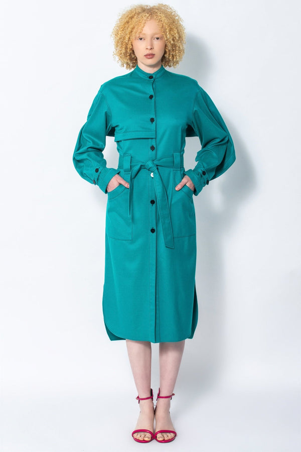 Ana viscose blend cotton trench dress - Judy Sanderson