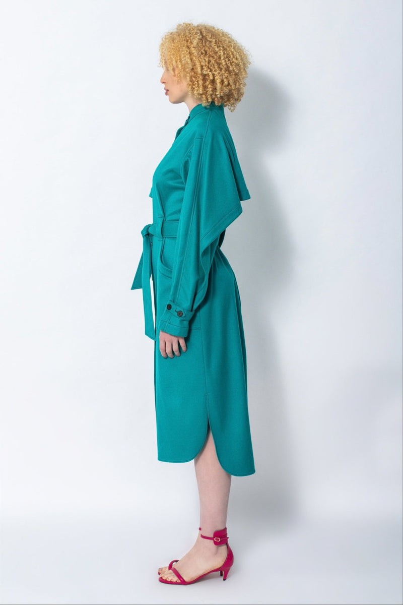 Ana viscose blend cotton trench dress - Judy Sanderson
