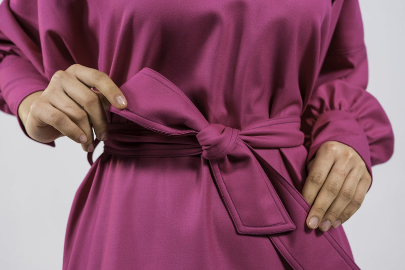 Florence high-low hot pink shirt Dress - Judy Sanderson
