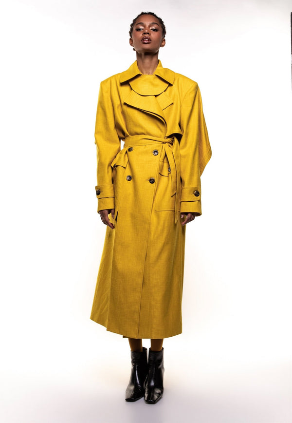 GAIL DOUBLE BREASTED TRENCH COAT - Judy Sanderson