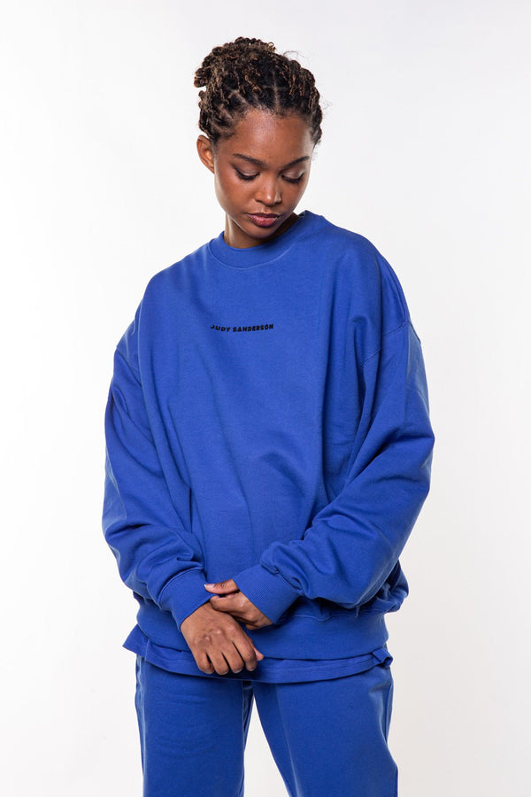 JUDY SANDERSON BLUE OVERSIZE SWEATSHIRT UNISEX - Judy Sanderson