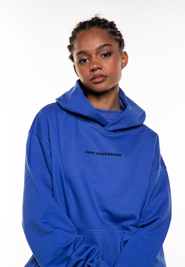 JUDY SANDERSON BLUE OVERSIZED HOODIE UNISEX - Judy Sanderson