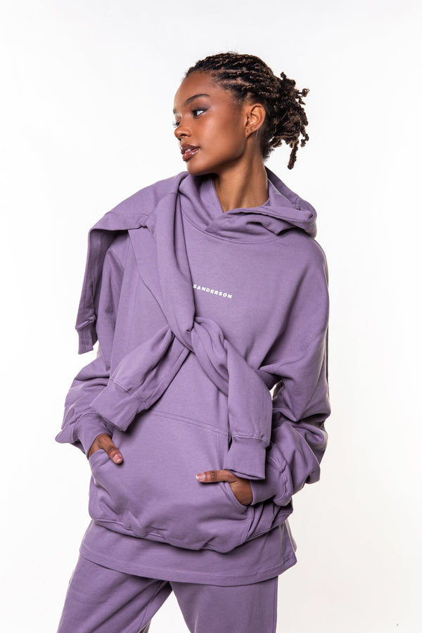 JUDY SANDERSON PURPLE OVERSIZED HOODIE UNISEX - Judy Sanderson