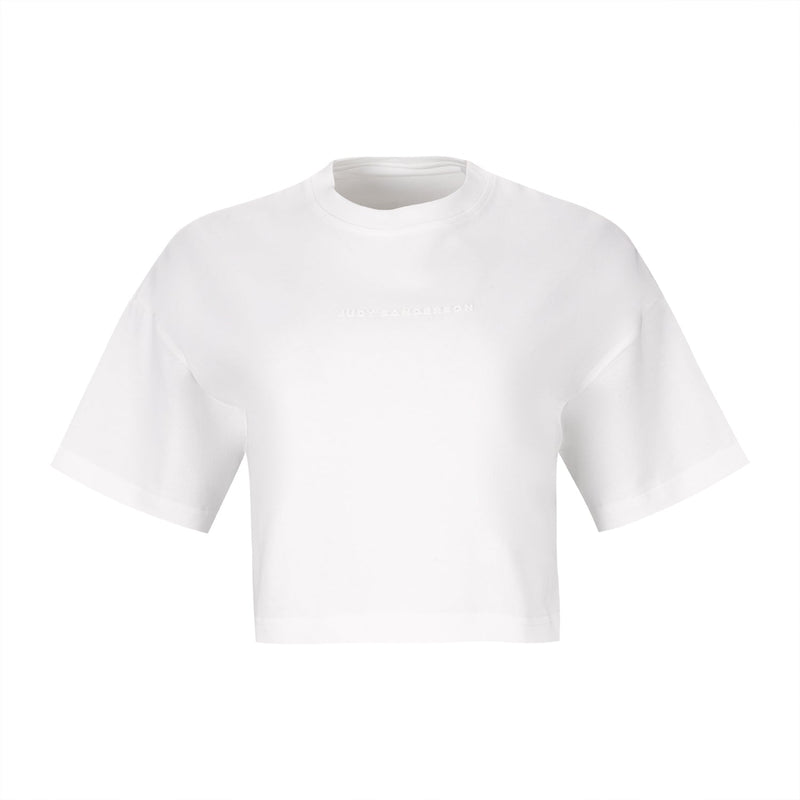 JUDY SANDERSON WHITE CROPPED OVERSIZE T-SHIRT - Judy Sanderson