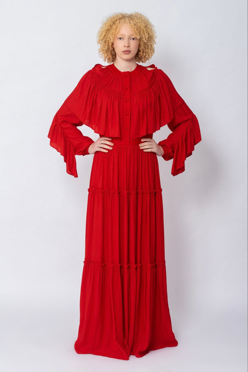 Limited Edition Nganakati viscose blend maxi dress - Judy Sanderson