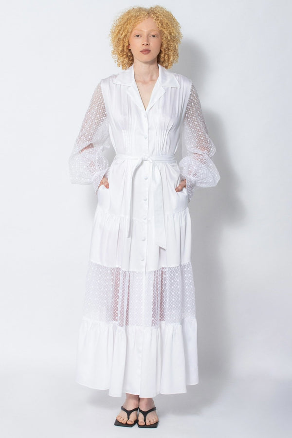 Limited Edition Xongisa white maxi dress - Judy Sanderson