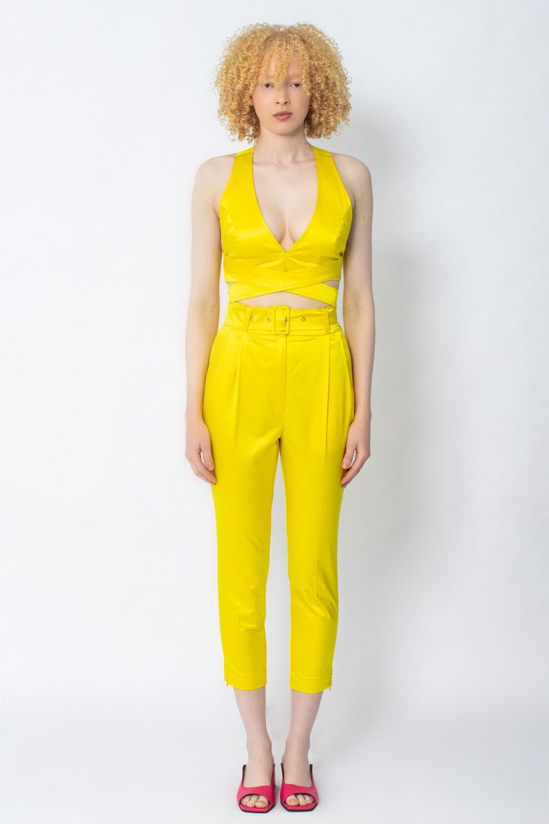 Mahahlwa yellow wrap bralette - Judy Sanderson