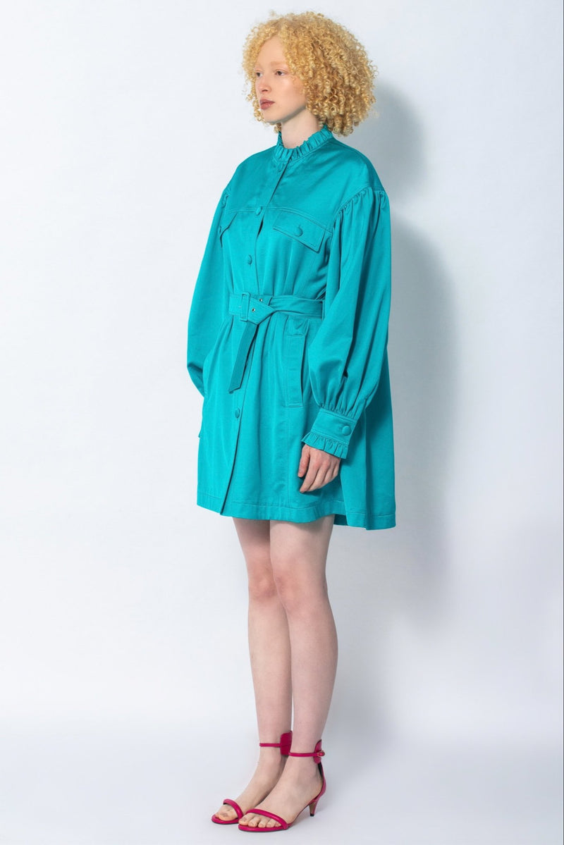 Makwerhu turquoise mini dress - Judy Sanderson