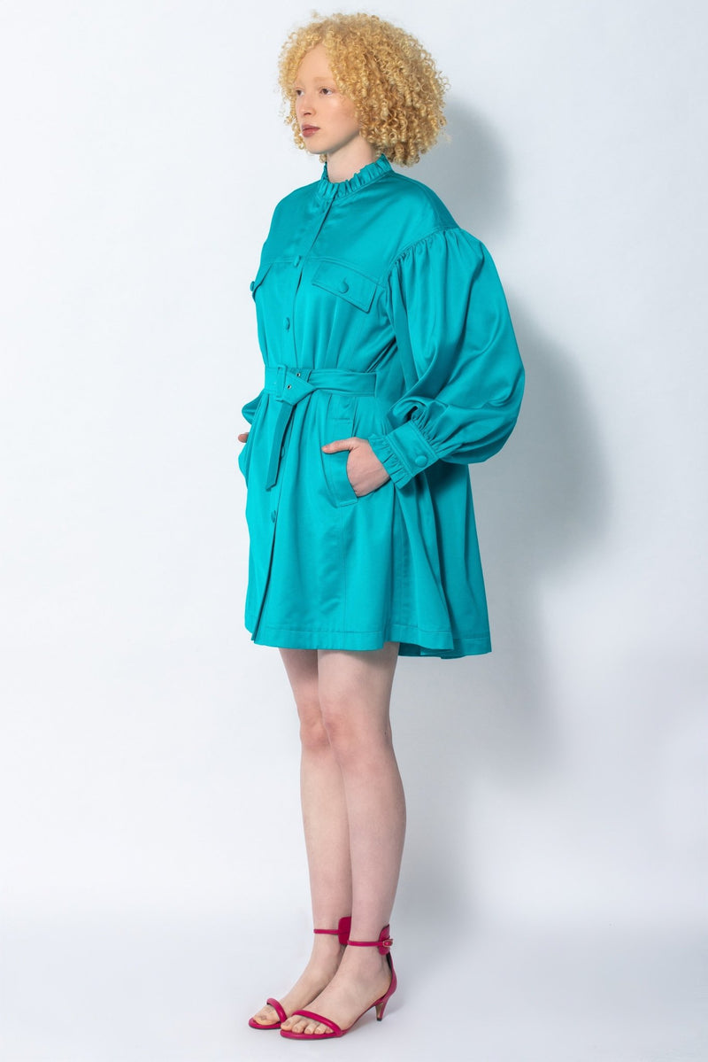 Makwerhu turquoise mini dress - Judy Sanderson