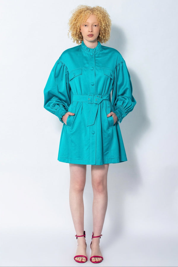 Makwerhu turquoise mini dress - Judy Sanderson