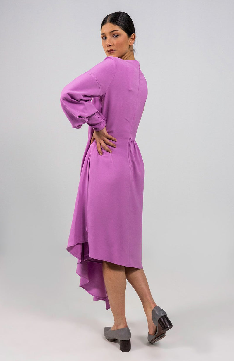 Maropeng lavender asymmetric Dress - Judy Sanderson