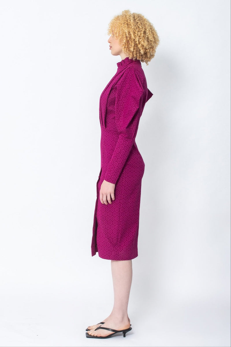 Mbhuri stretch jacquard midi dress - Judy Sanderson