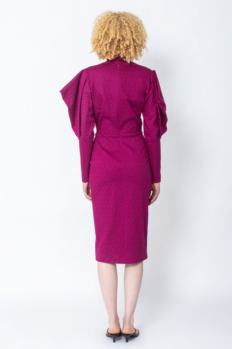 Mbhuri stretch jacquard midi dress - Judy Sanderson