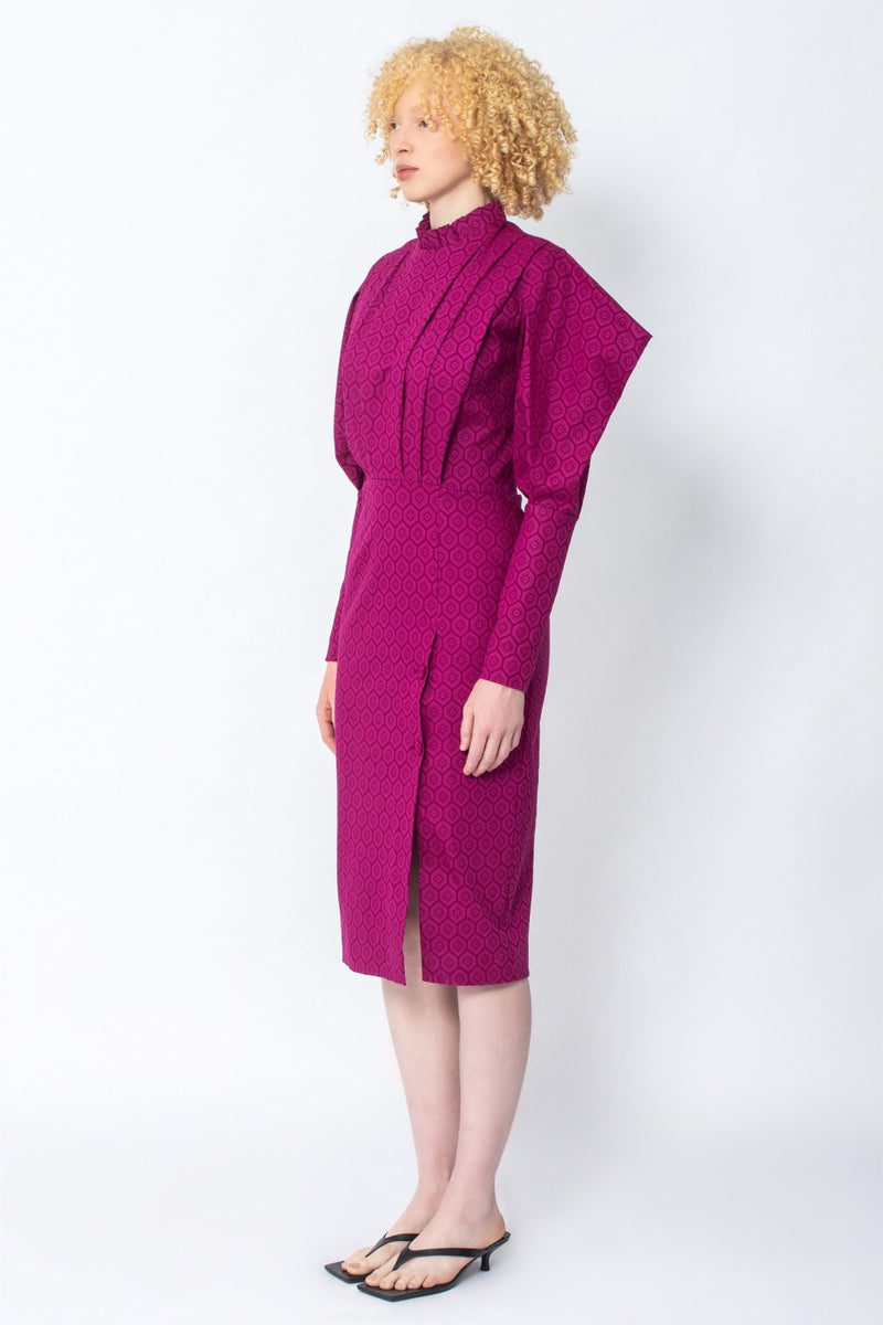Mbhuri stretch jacquard midi dress - Judy Sanderson