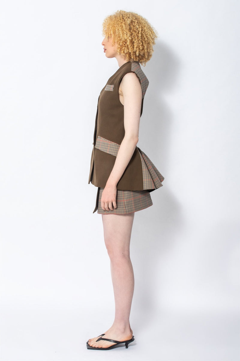Nkoka cotton single-breasted V-neck waistcoat - Judy Sanderson