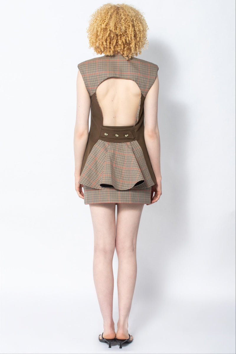 Nkoka cotton single-breasted V-neck waistcoat - Judy Sanderson