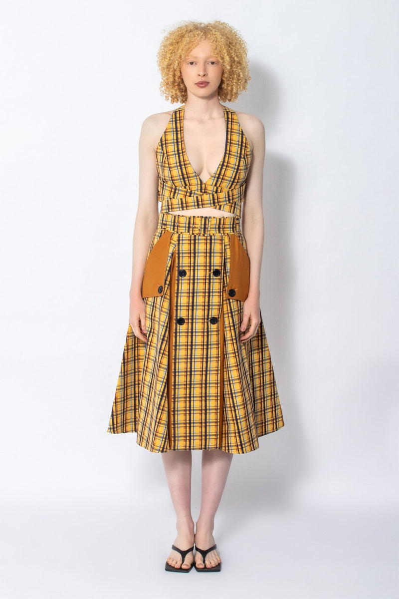Nsuku cotton trench skirt - Judy Sanderson