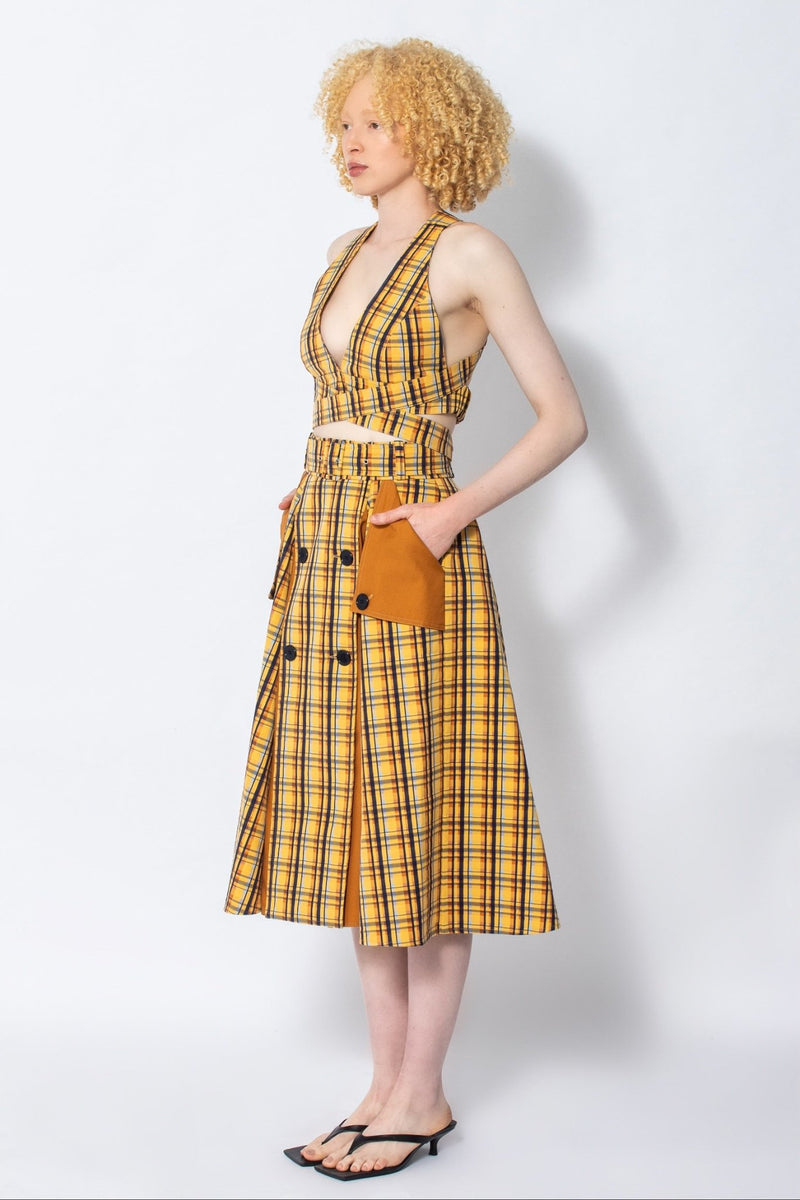 Nsuku cotton trench skirt - Judy Sanderson