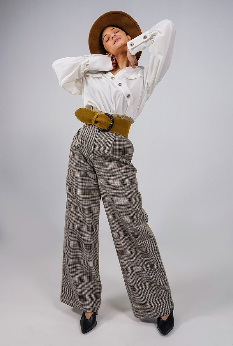 N'waxinjiyana white open V-neckline Shirt - Judy Sanderson