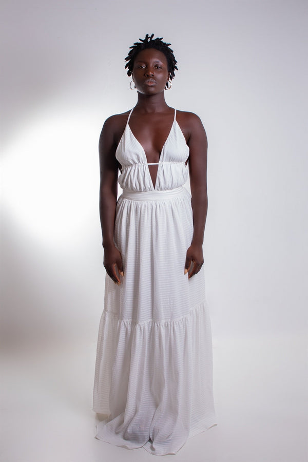 Nyala Crossover spaghetti straps dress - Judy Sanderson