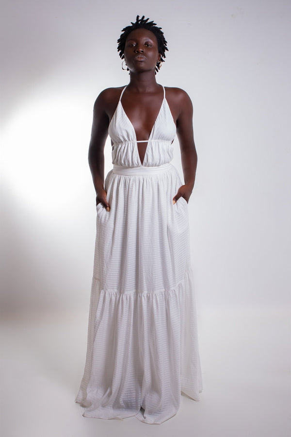 Nyala Crossover spaghetti straps dress - Judy Sanderson