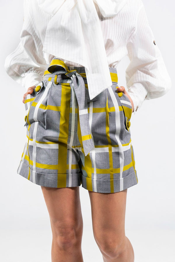 Portia high-waisted tailored Shorts - Judy Sanderson