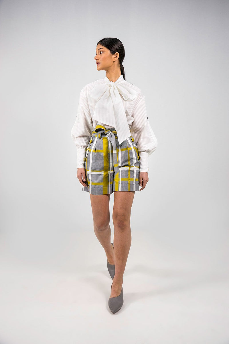 Portia high-waisted tailored Shorts - Judy Sanderson