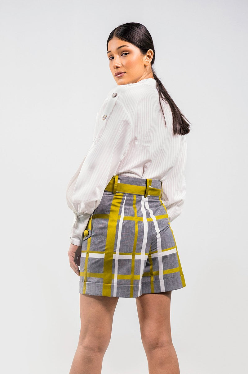 Portia high-waisted tailored Shorts - Judy Sanderson