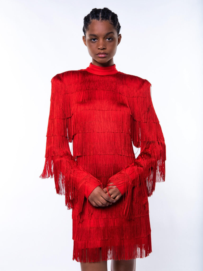red-fringe-mini-dress-
