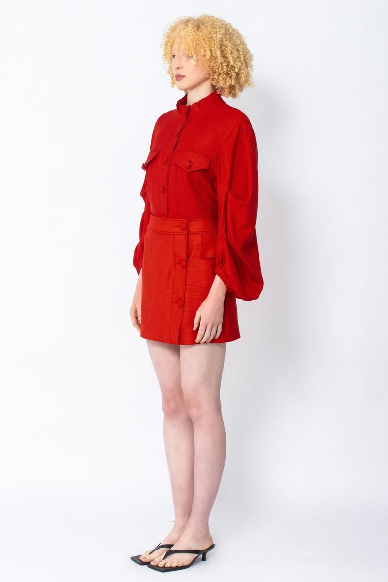 Tsakani preppy cotton ruched shirt - Judy Sanderson
