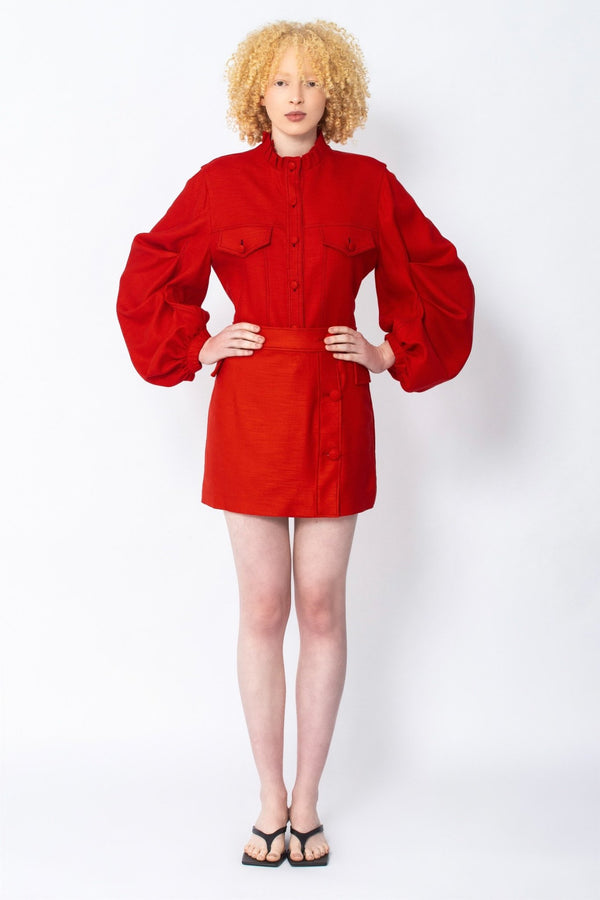 Tsakani preppy cotton ruched shirt - Judy Sanderson