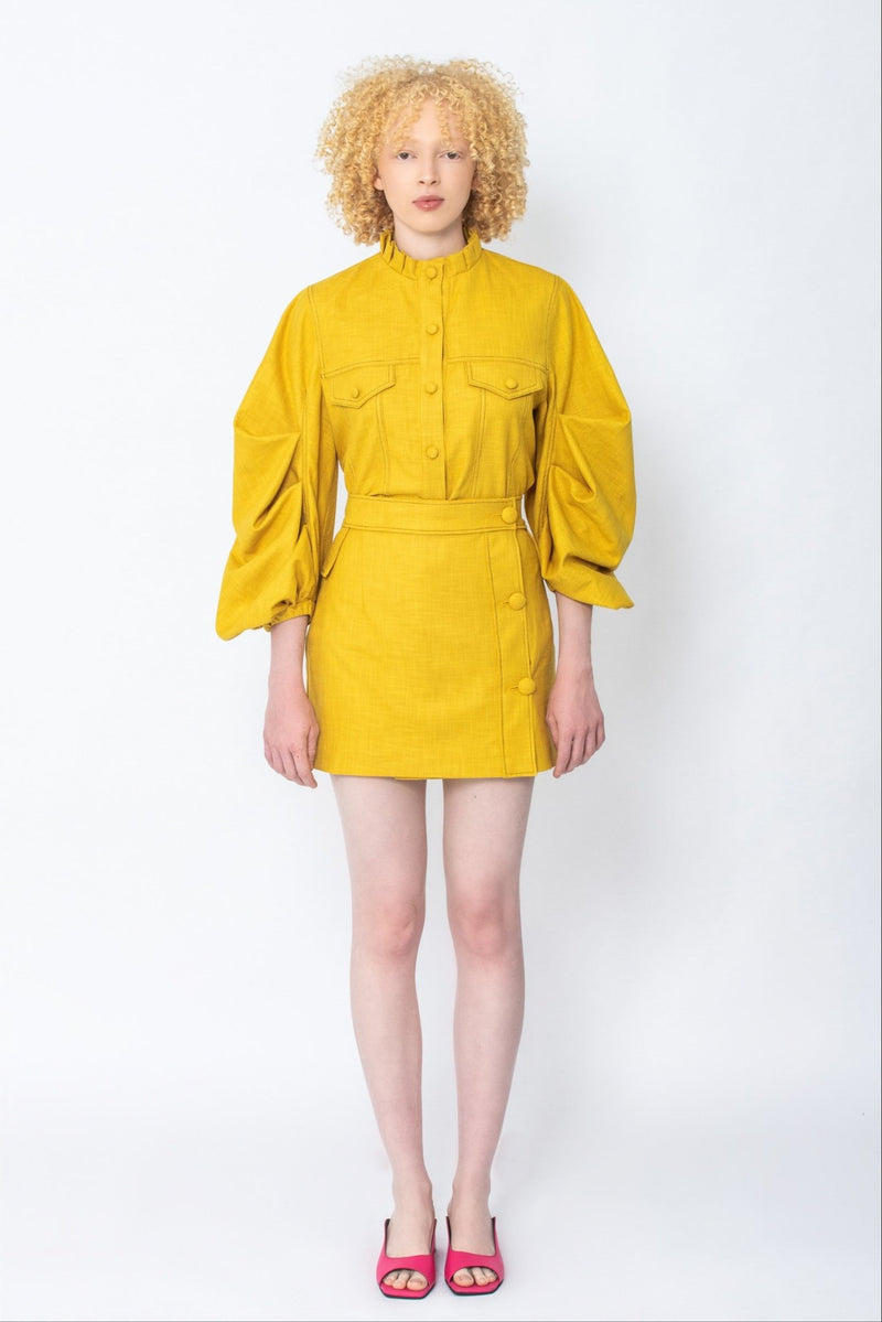 Tsakani preppy cotton ruched shirt - Judy Sanderson