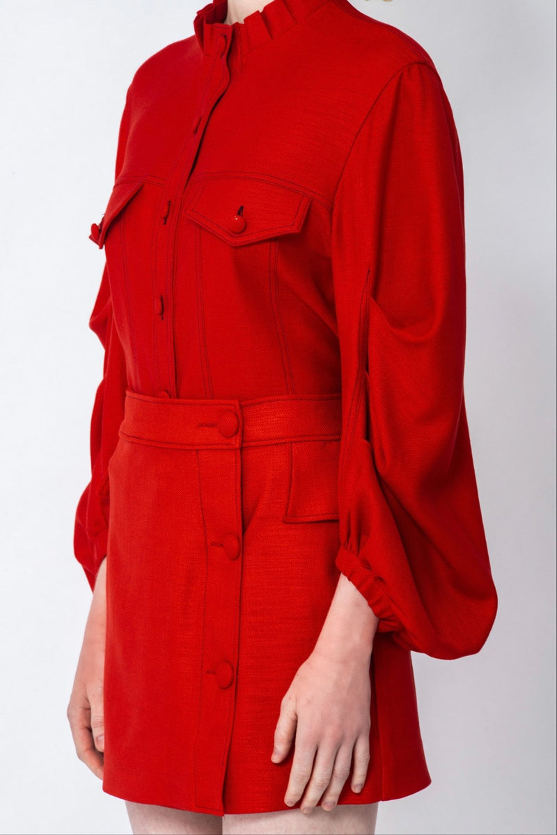 Tsakani preppy cotton ruched shirt - Judy Sanderson