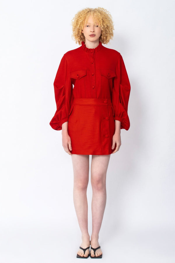 Tsakani preppy cotton ruched shirt - Judy Sanderson